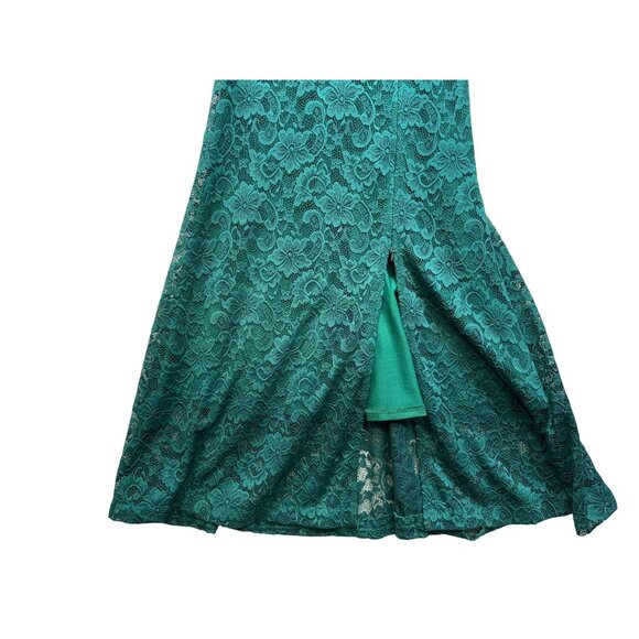 Vshow Womens Sleeveless Lace Halter Mermaid Maxi Dress Medium Green Holiday Part - Picture 5 of 16